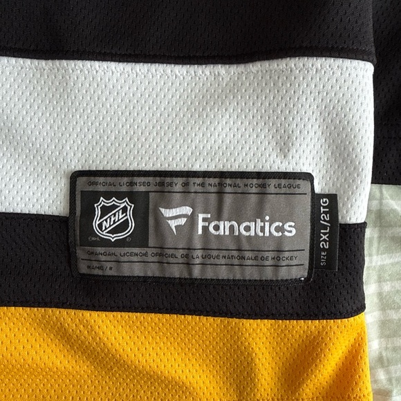 Fanatics Black and Gold Hockey Jersey - Picture 3 of 5